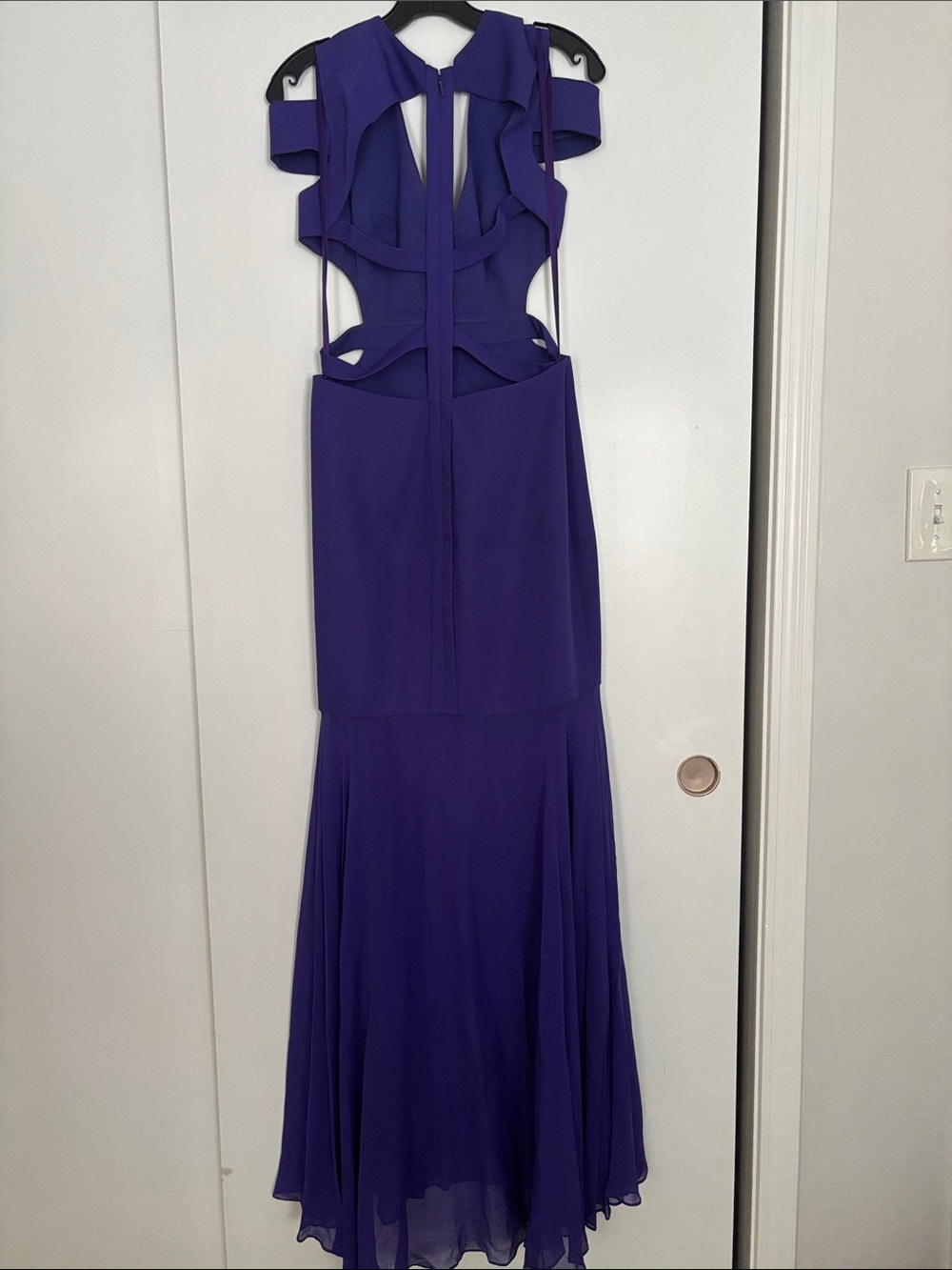 Iconic Purple Cutout Evening Gown - Picture 4 of 10